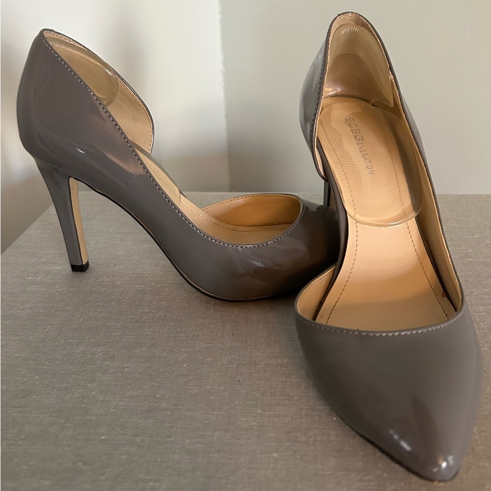 Grey Patent Leather BCBGeneration Heel